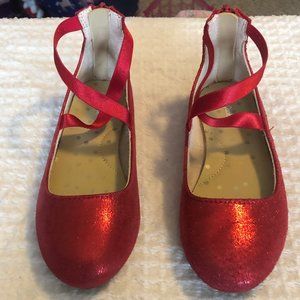 Cat and Jack red ballet style dress shoes
